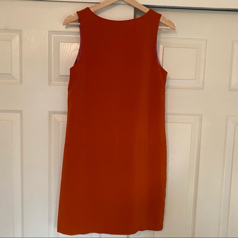H&M Dress Burnt Orange Shift Dress Sleeveless 6 - Picture 3 of 8